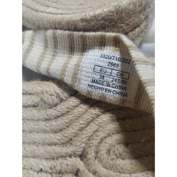 Zara Lace Up Striped Espadrille Sandals 38 , US 7.5  With dust bag - Picture 5 of 16